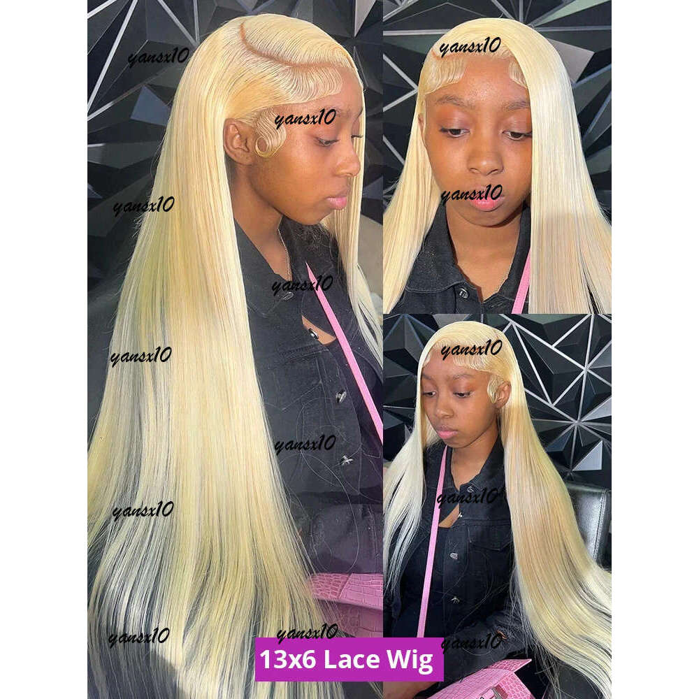 300% Brazilian 613 HD 30 40 Inches 13x6 Honey Blonde Straight Transparent Front Simulation Human Hair Wigs 13x4 Lace Frontal Wig