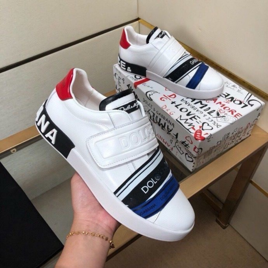 Designer Men White Shoes Soft -Soled Sport Sneakers Glitter Casual Shoes Real Leather Suede Black Fashion Trendy Loafers Lace-up D Sneakers G 38-45