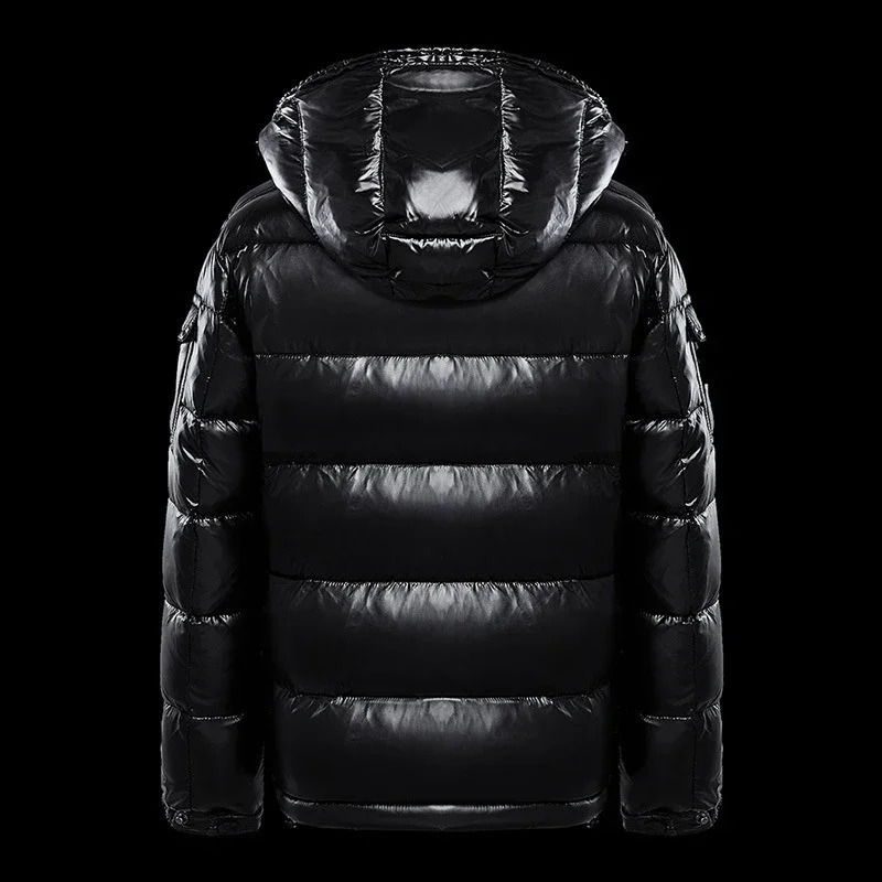 Winter Mens Clothing Shiny Down Parkas Coats Man Mountain Ski Cotton Thermal Coats Men Thick Windbreaker Hooded Parkas 250829