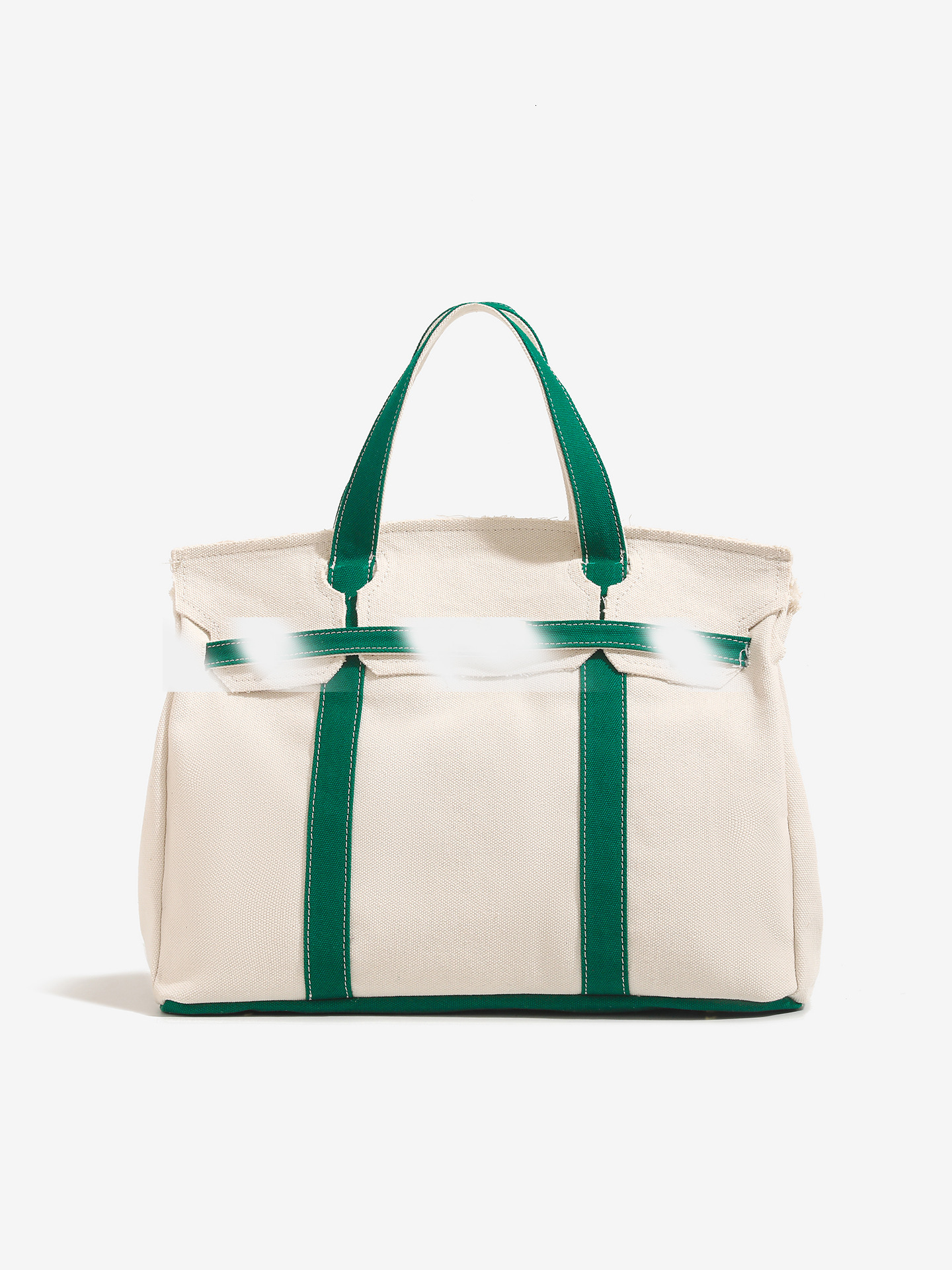 Women's Canvas Bag 2025 New Designer Color blocked Handbag Large Capacity Commuter Multifunctional Bag