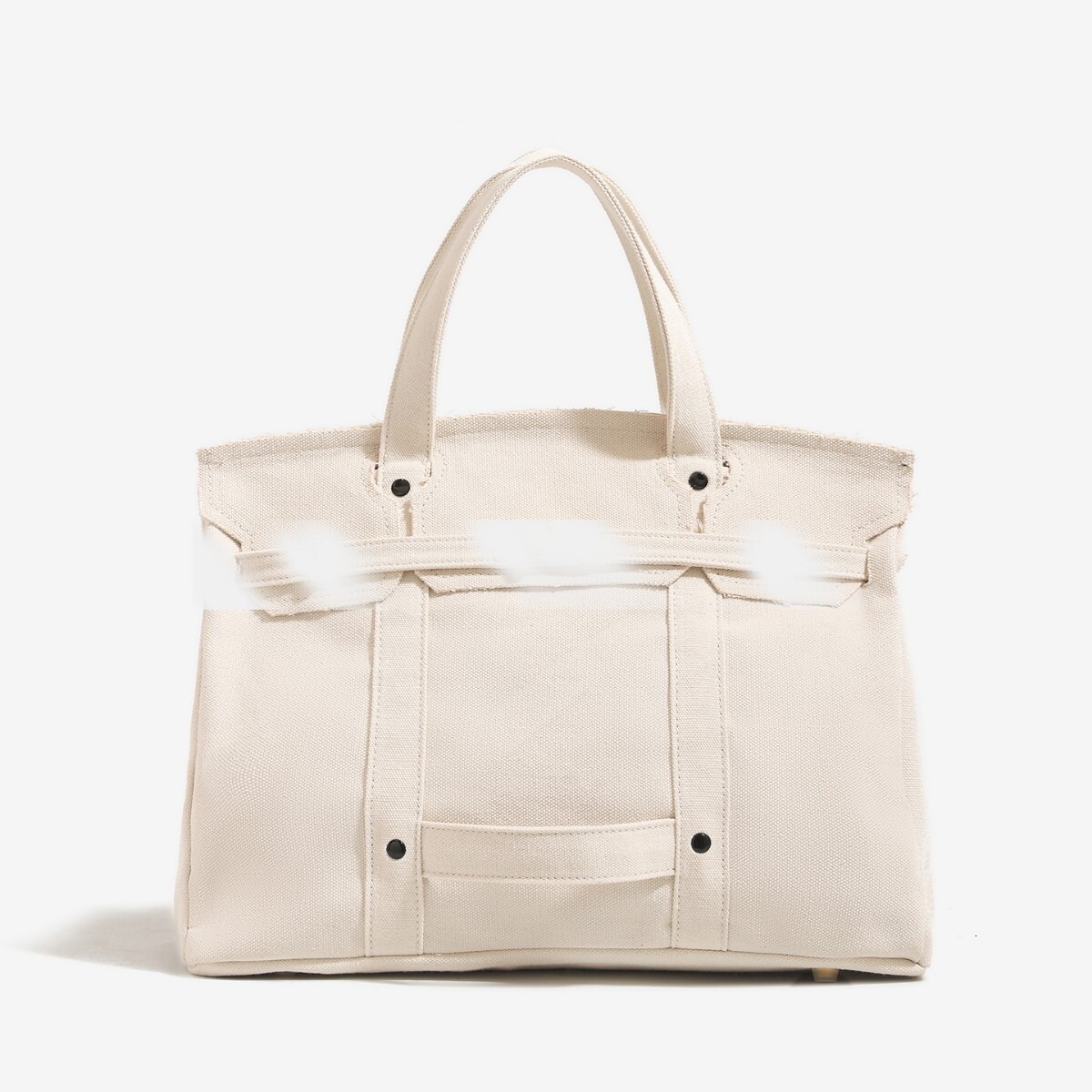 Women's Canvas Bag 2025 New Designer Color blocked Handbag Large Capacity Commuter Multifunctional Bag