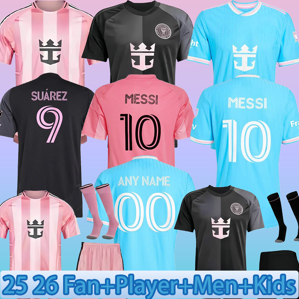 2025 2026 SUAREZ ANY NAME Soccer Jerseys Men's InterS MessiS Miami CF Lionel Fans Men Kids Inters Miamis FC Shirts maimi 24 Football Jersey shirt Kit Free shipping S-4XL