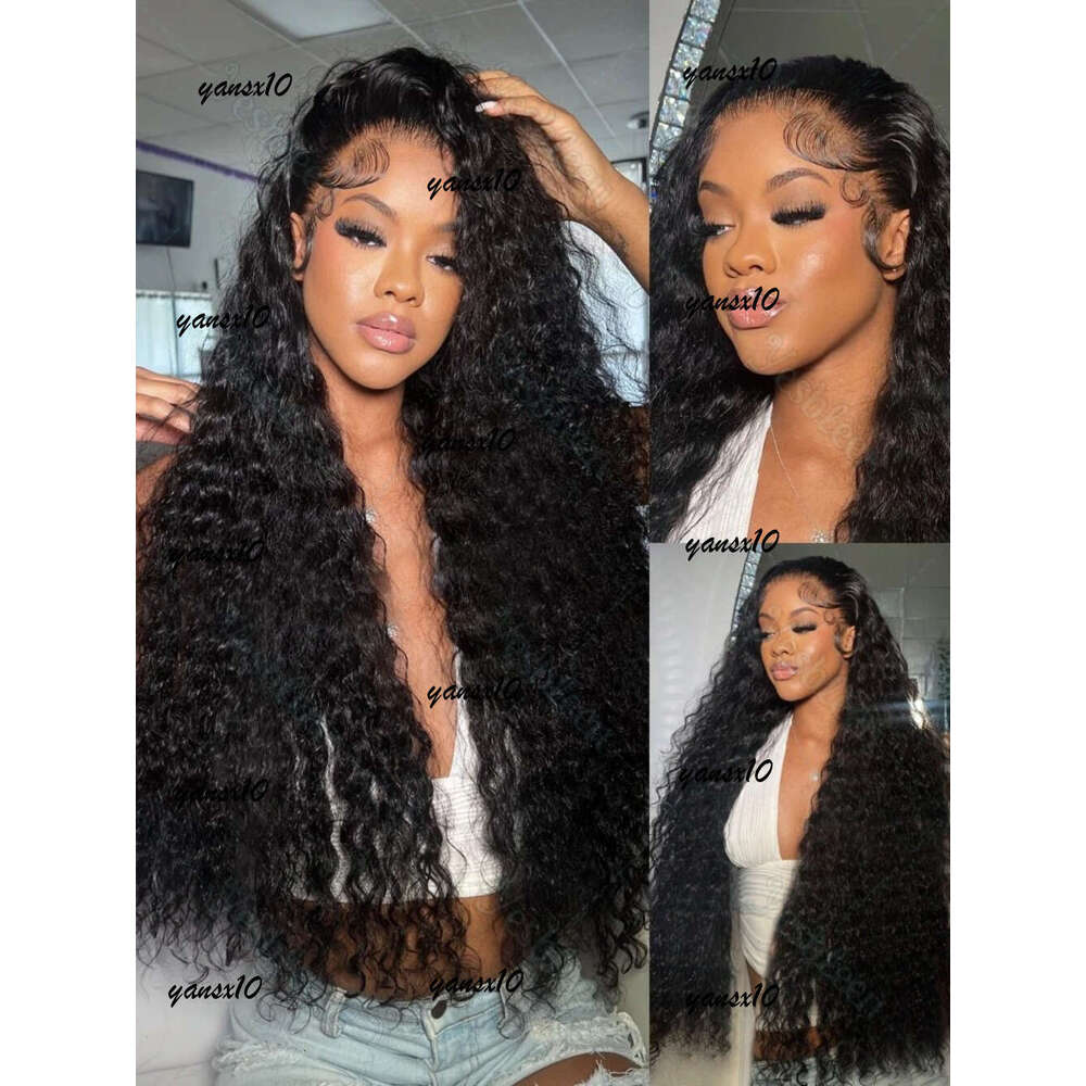 Brazilian Deep Frontal 32 34 Inch Curly Human Hair Wigs Water Wave Lace Front 13x4 Wear And Go Glueless Wig