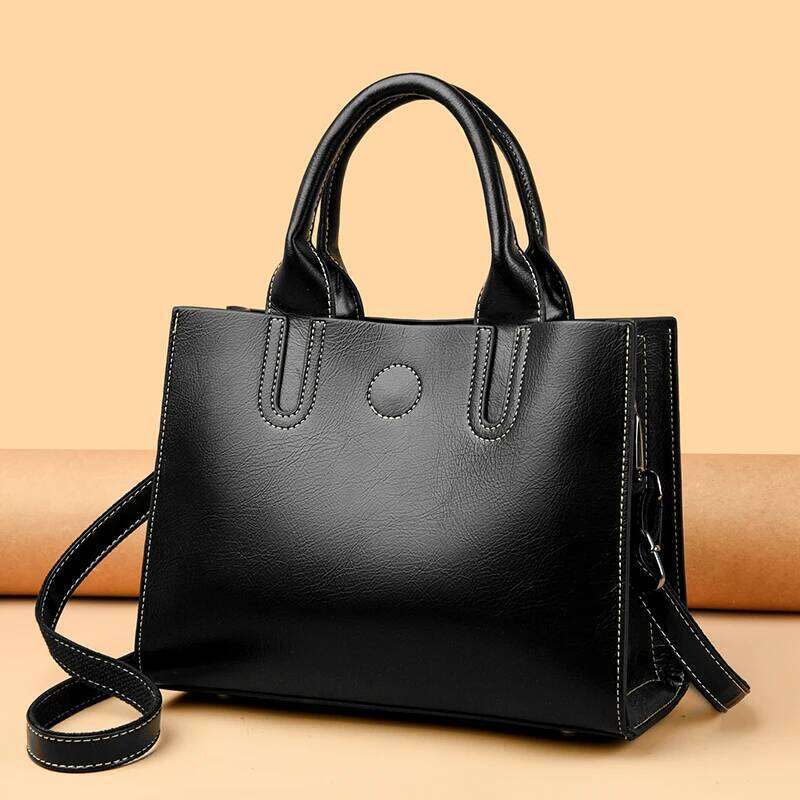Female Trend Vintage Tote High Quality Leather Crossbody Shoulder Bag Women Brand Designer Large Capacity Handbag