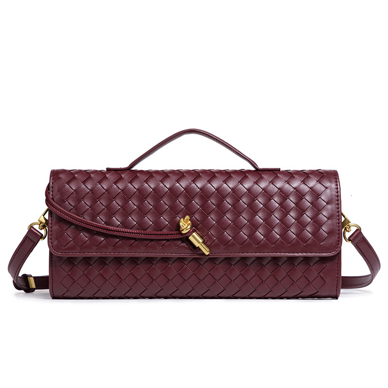 Horizontal Woven Organ Bag Cross-border Trend Handheld Cross-border Luxury Bag Designer Free Shipping Bag New Soft Leather Baguette Women's Bag