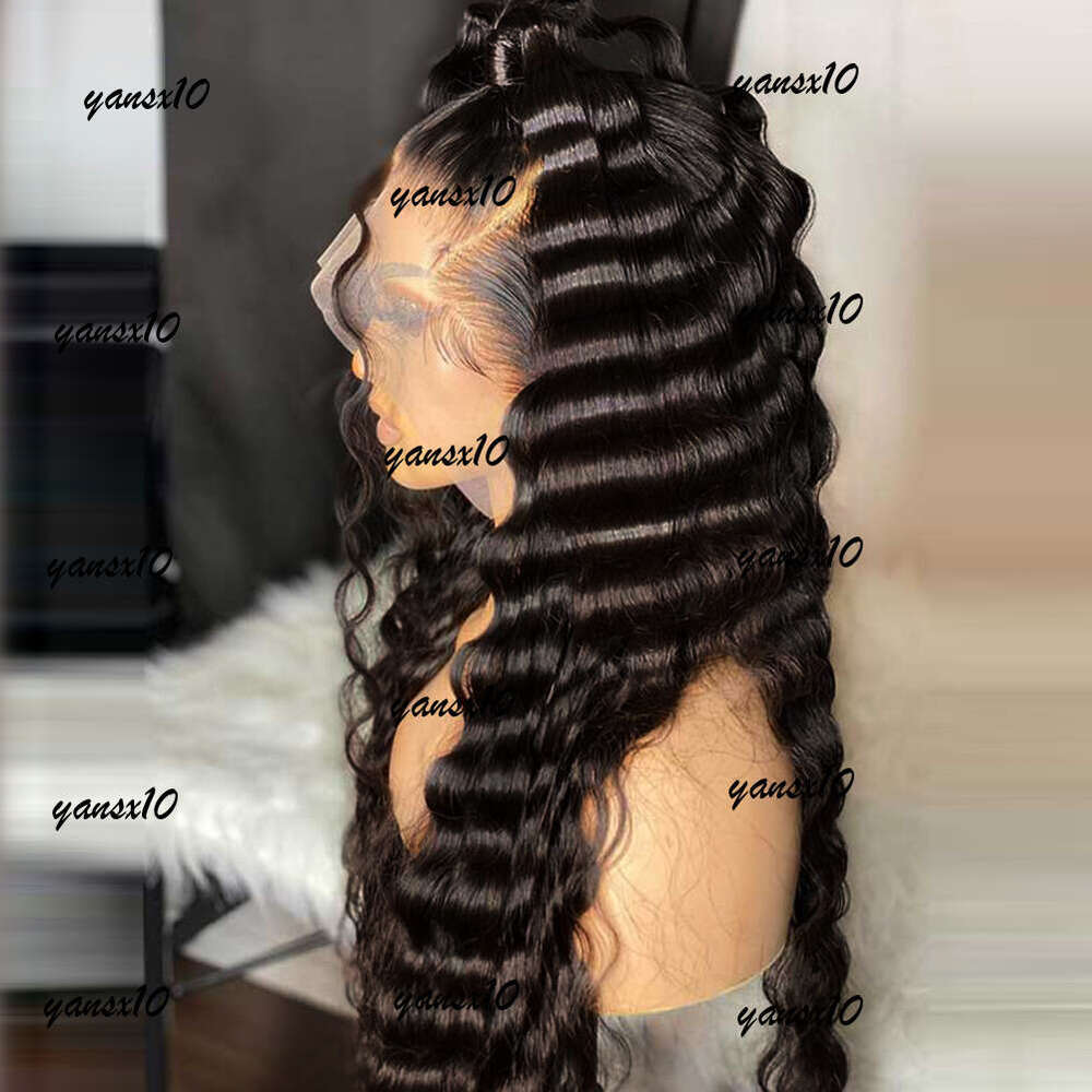 250 Density 30 40 Inch Brazilian Highlight Ombre Deep Wave HD Front Colored Curly Human Hair Wig 13x6 Lace Frontal Wigs Synthetic for Women
