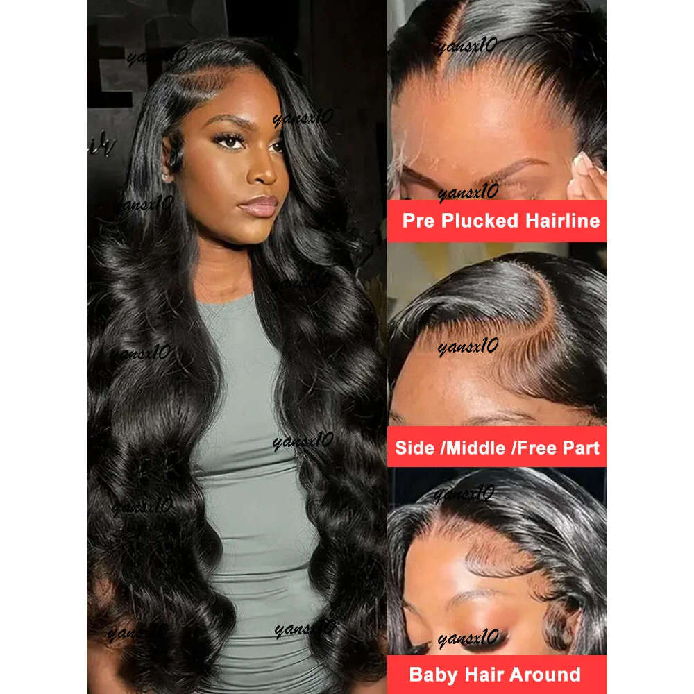 Brazilian Hd Body Wave 30 40 Inch Frontal Human Hair 13x4 Pre Plucked Wigs for Women 360 Lace Wear and Go Glueless Wig