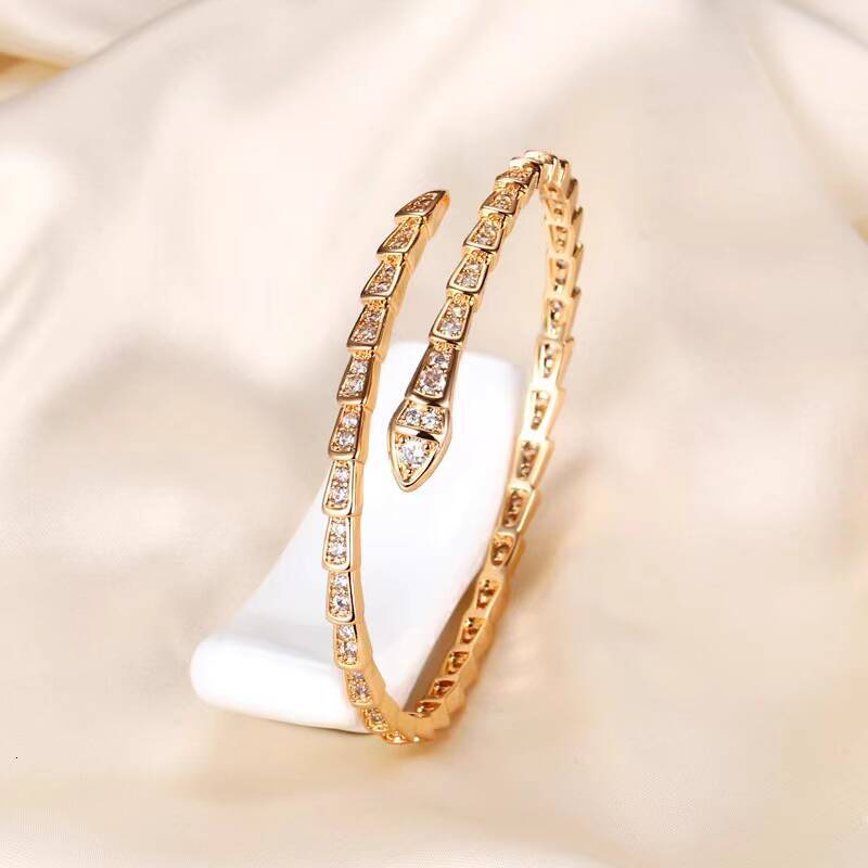 Luxury Brand Designer Jewelry Jie Jie Gao Letter Bamboo Joint Snake Bone Bracelet Personality Temperament High-End Starry Sky Fashion Minimalist Full 