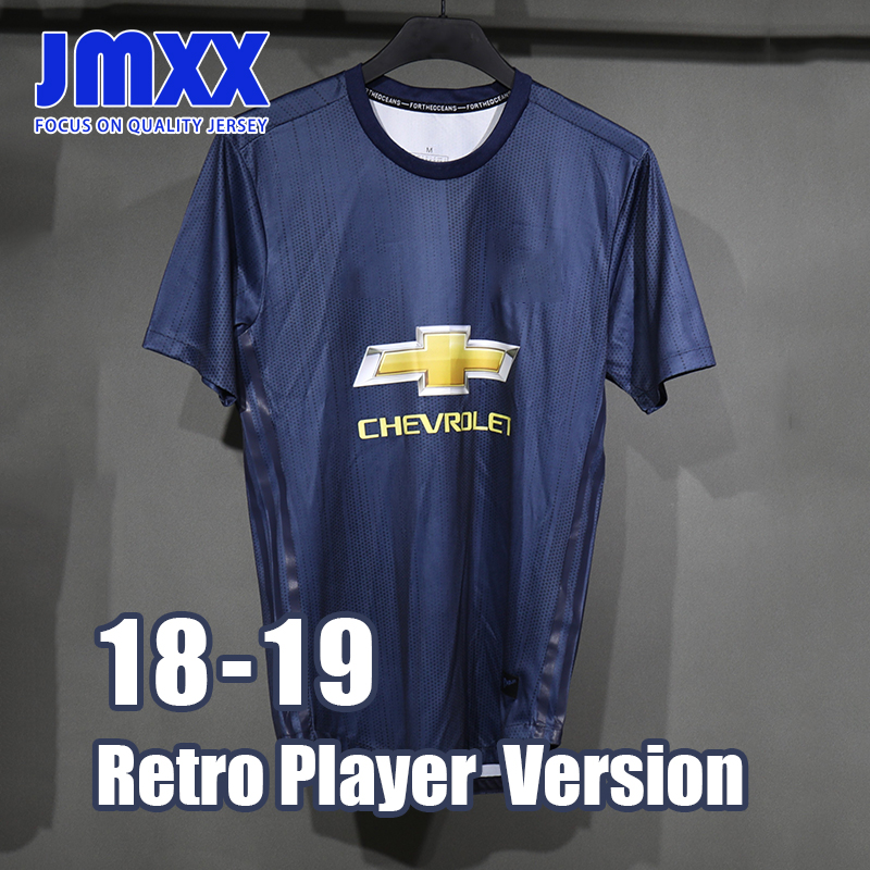 JMXX 18 19 Retro Player Version Soccer Jersey Third Paul Pogba Romelu Lukaku Alexis Sanchez Jesse Lingard Fred Scott McTominay Mens Football Man Shirt 2023
