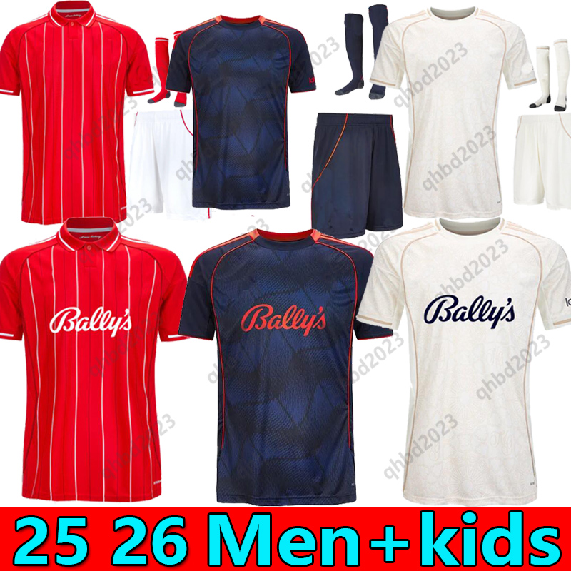25 26 NottinghamS Soccer Jersey 2025 2026 WORRALL WILLIAMS AWONIYI GIBBS-WHITE ANDERSON WOOD SANGARE YATES DENNIS ELANGA red home away Men Kids Football Shirt top