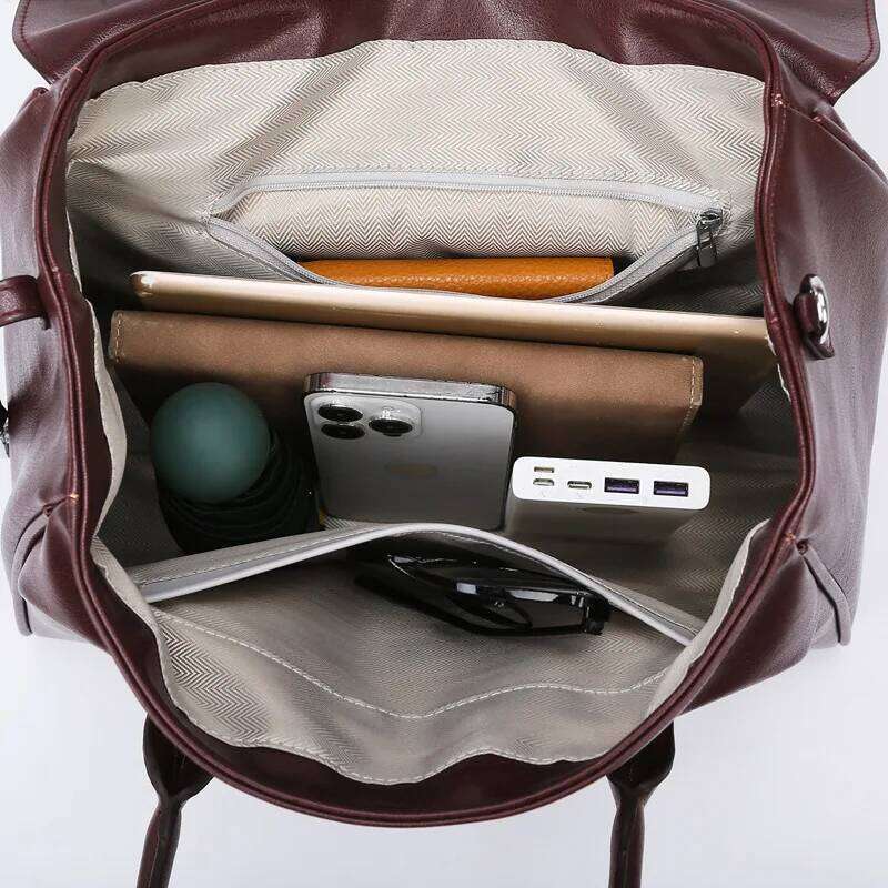 Large Capacity PU Simplicity Women's Tote Hasp Sewing Thread Crossbody Bags 2024 New Leisure Trend Bolsas Femininas