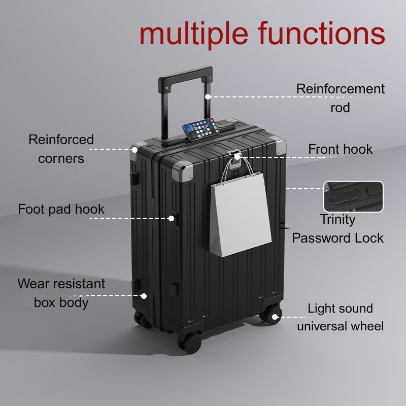 Multifunctional Hard Shell Luggage with Reinforced Corners & Universal Wheels B66