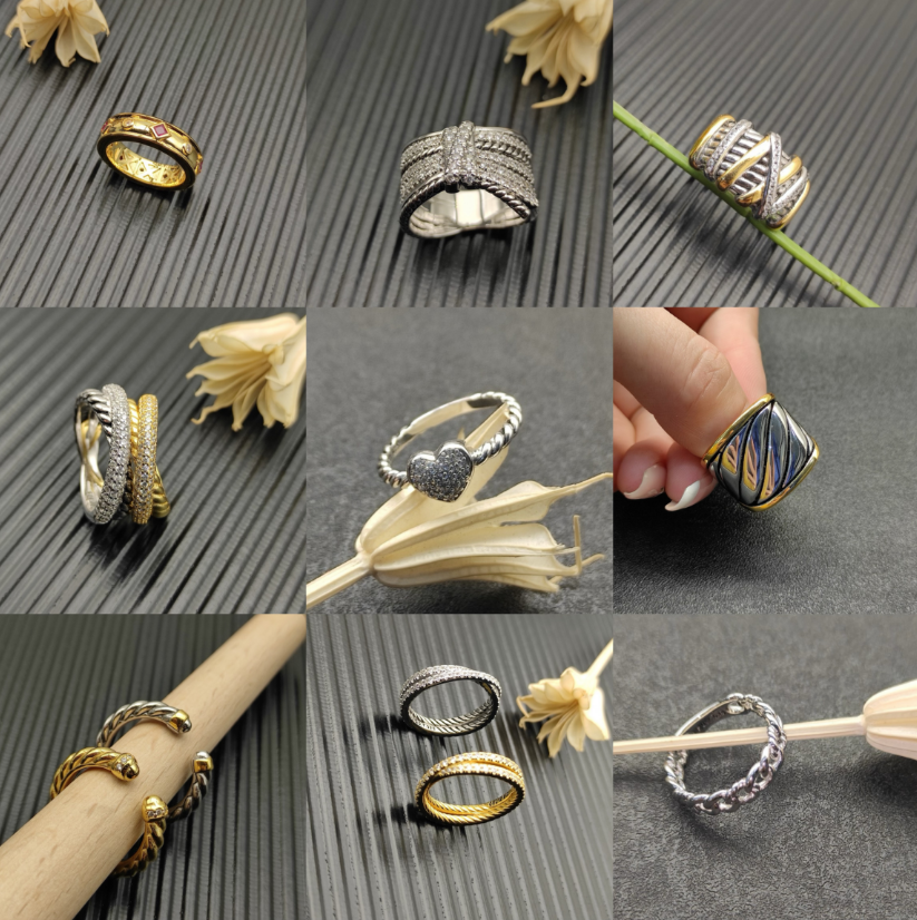 Moissanite designer ring k gold ring classic silver designer ring with diamond vintage designer jewelry accessory personalized stacked jewelry