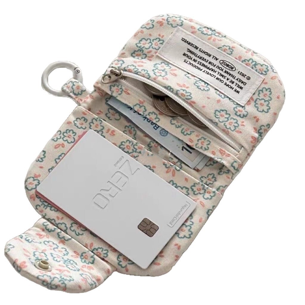 2025 autumn new mini Korean version coin wallet niche design cute rabbit multi-layer canvas bag simple and atmospheric designer wallet women's ca