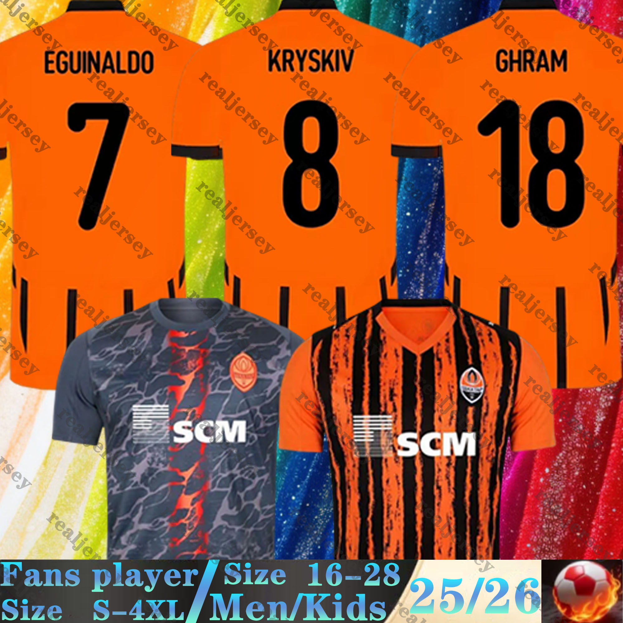 2025 2026 FC Shakhtar Donetsk Soccer Jerseys Fans Version BONDARENKO KEVIN EGUINALDO ELIAS Home Away PEDRINHO SHVED SUDAKOV NEWERTTON 25 26 Men football shirts