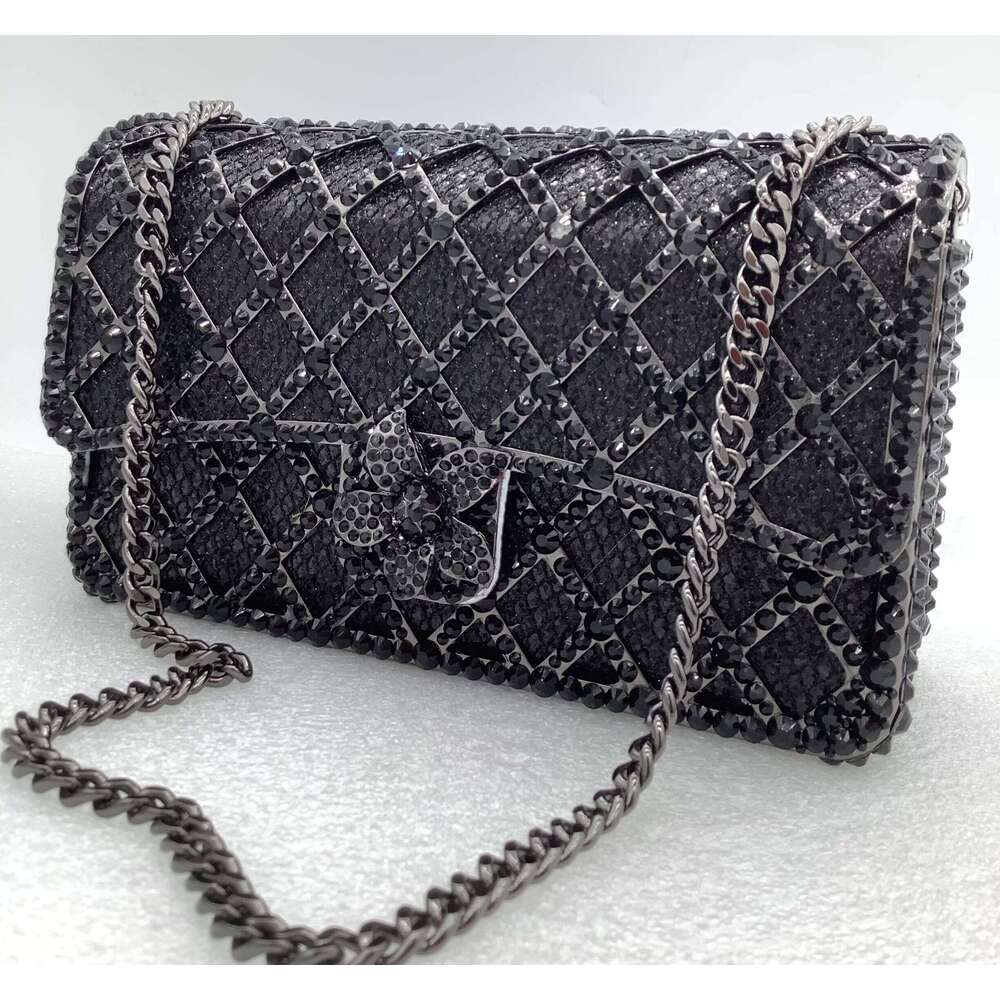 XIYUAN Gold Crystal Evening Clutch Women 2025 Rhinestones Wedding Purses Handbags Lady Designer Stones Shoulder Bags