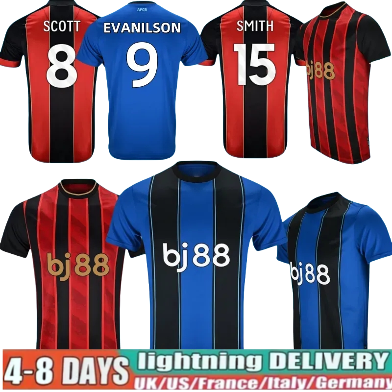 25 26 bournemouth soccer home away jersey KLUIVERT SemeYo OUATTARA SOLANKE CHRISTIE ZABARNYI FAIVRE TAVERNIER BROOKS 2025 SEMENYO Home Football Shirt Men Kids