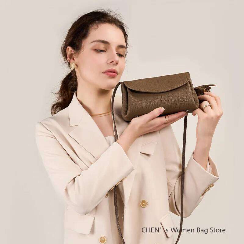 Women's Genuine Fashion Crossbody Bags Soft Cowhide Leather Shoulder Messenger Bag