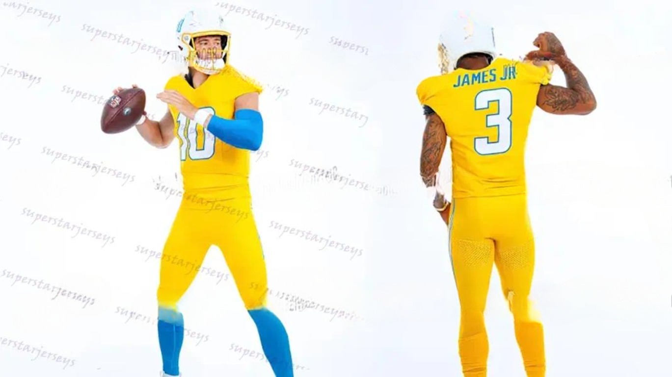 2025 Alternate football jerseys Ladd 15 McConkey Justin Herbert Derwin James Jr. Quentin Johnston Joe Alt