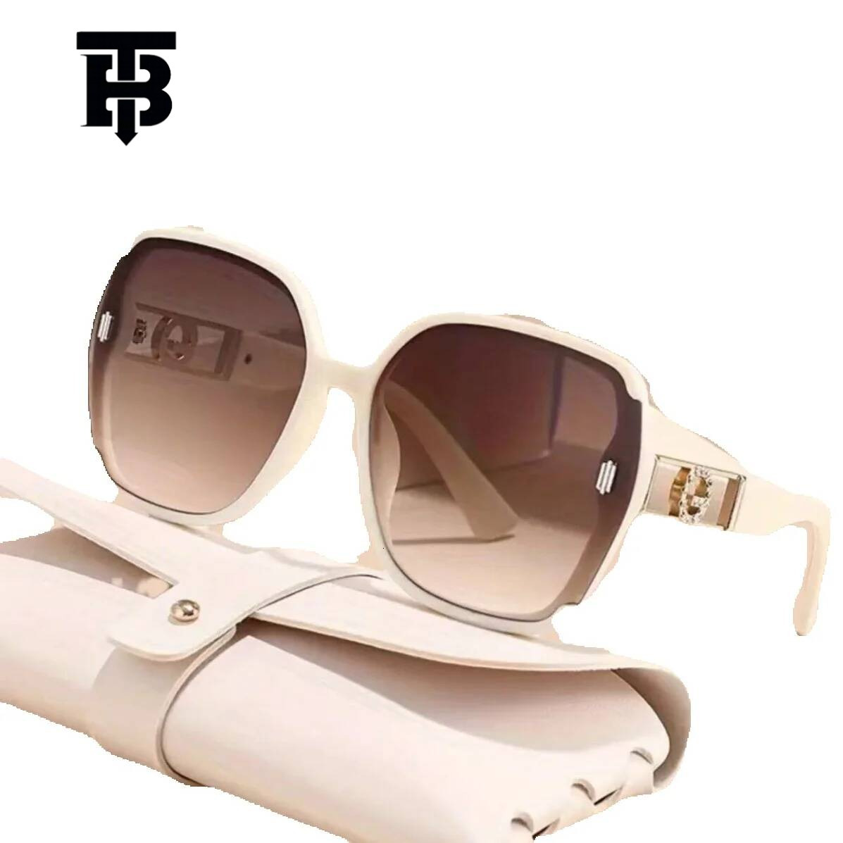 Free Shipping For New Designer Accessories Cross-border New Sunglasses For Women High-end Feel UV Protection Large Frame Slimming Sun Protection Sungl