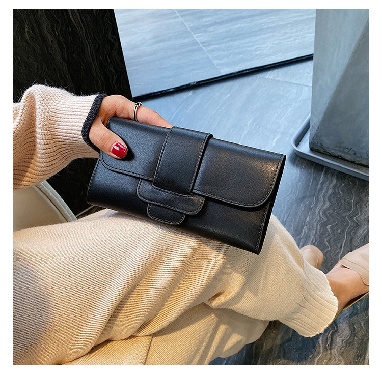 Autumn new women's long wallet, mini lightweight, compact, exquisite, niche design, versatile, commuting, simple, fashionable, light luxury desig