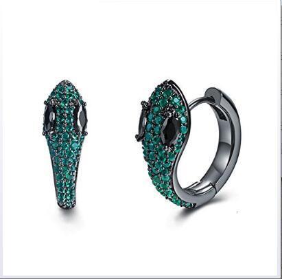 Luxury Brand Designer Exquisite Snake-Shaped Earrings European And American Three-Dimensional Funny Ear Jewelry Copper Micro-Inlaid Women's Minim