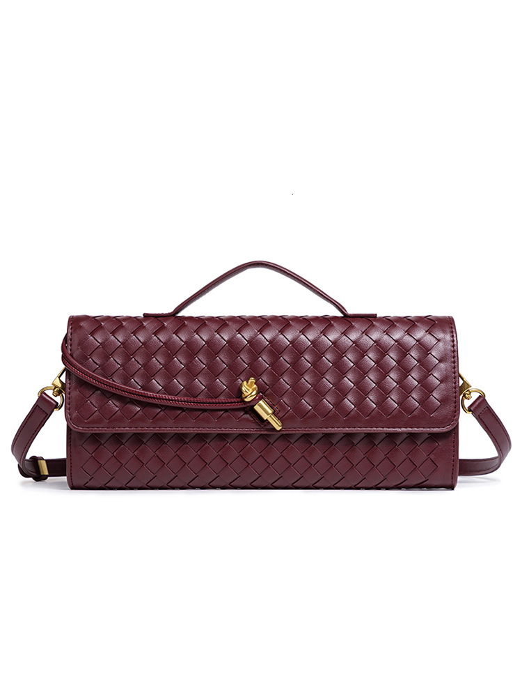 Horizontal Woven Organ Bag Cross-border Trend Handheld Cross-border Luxury Bag Designer Free Shipping Bag New Soft Leather Baguette Women's Bag
