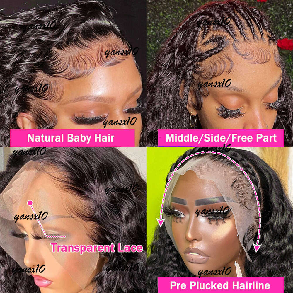 360 Lace Frontal Wig Natural Black Color Kinky Curly Short Bob Simulaiton Human Hair Wigs For Women Synthetic