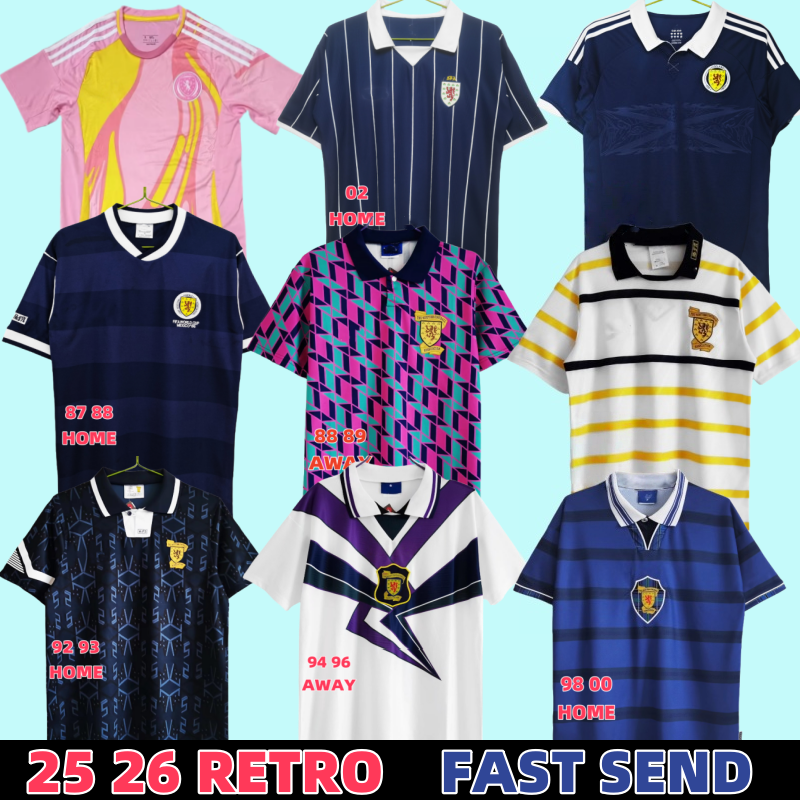 Retro 25 26 Scotland Football Shirt ROBERTSON 92 93 94 95 96 McTominay McGREGOR SHANKLAND Home Away Third Men Kids Kit 02 12