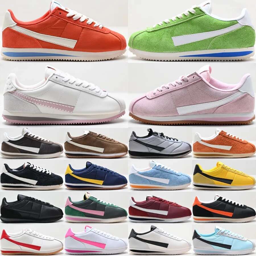 Top Cortezs Men Women Running Shoes Nylon Leather Designer Trainers Picante Red Pink Foam Chlorophyll Psychic Blue Forrest Gump Outdoor Sneakers