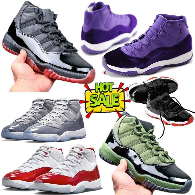 Purple Rain designer 11 men basketball shoes 11s women Coldest In The Game Cherry Cool Grey Bred Veet Pink Gamma Blue Igloo mens traine outdoo sports