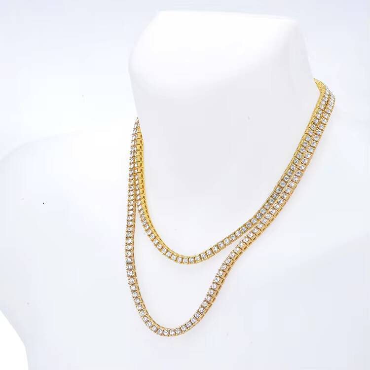 Wholesale Price 925 Silver with 5A Quality CZ Diamond 3mm5mm Wide Tennis Necklace/bracelet Chain