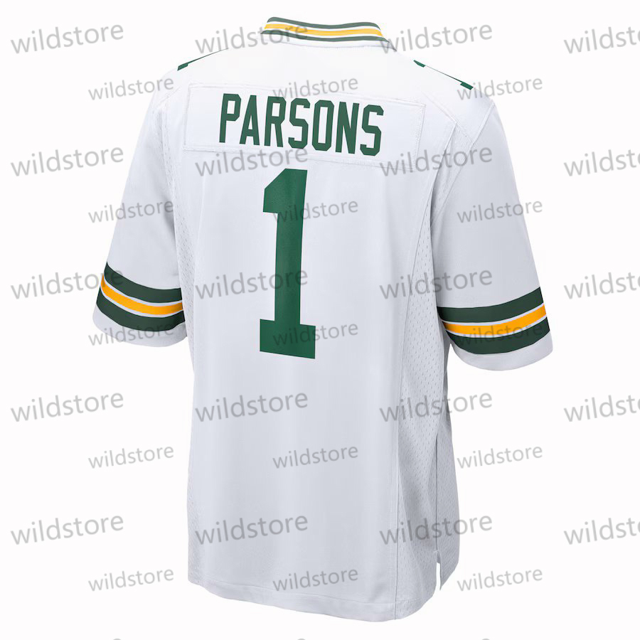 1 PARSONS Love Custom Football Jersey Golden Jacobs Kraft WHITE Brooks Doubs Jerseys Sweatshirt - Embroidered