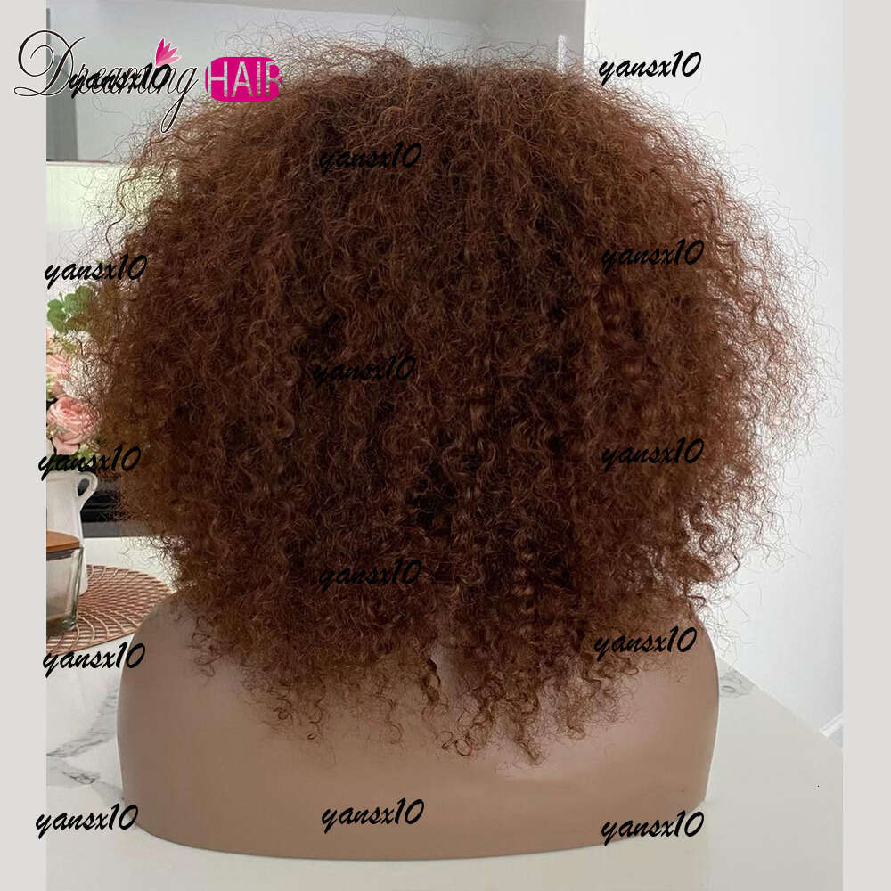 Mogolian Human Hair Wigs for Women 360 Full Lace Afro Kinky Natural Black Short Pixie Curly Synthetic Wig