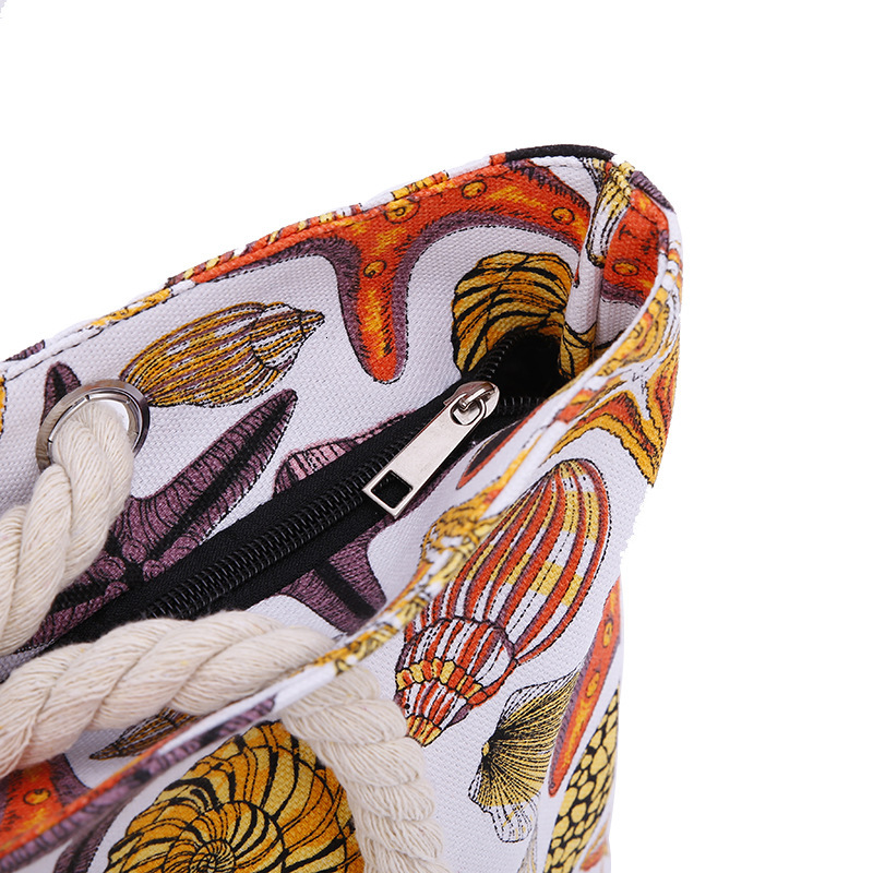 2025 autumn new beach minimalist niche design fashionable large capacity beach bag simple handheld zipper designer shoulder bag bag women's canva