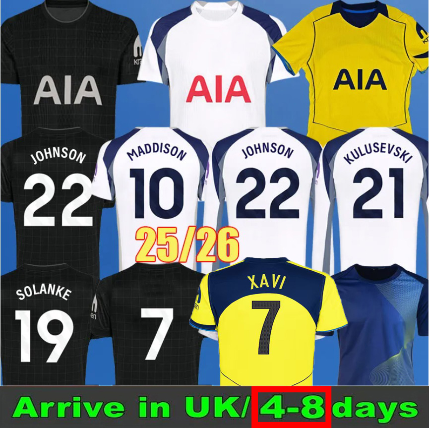 25 26 SON XAVI RICHARLISON FINAL Soccer Jerseys Limited Edition Kudus 2025 2026 J.PALHINHA AWAY Football shirt VICARIO KULUSEVSKI SOLANKE Johnson third KIDS kitS 777