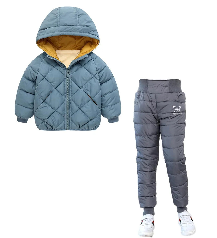 Children Winter Clothing Sets Baby Boy Keep Warm Hooded Down Jackets Pants Clothing For Girls Snowsuit Coats Ski Suit 250829