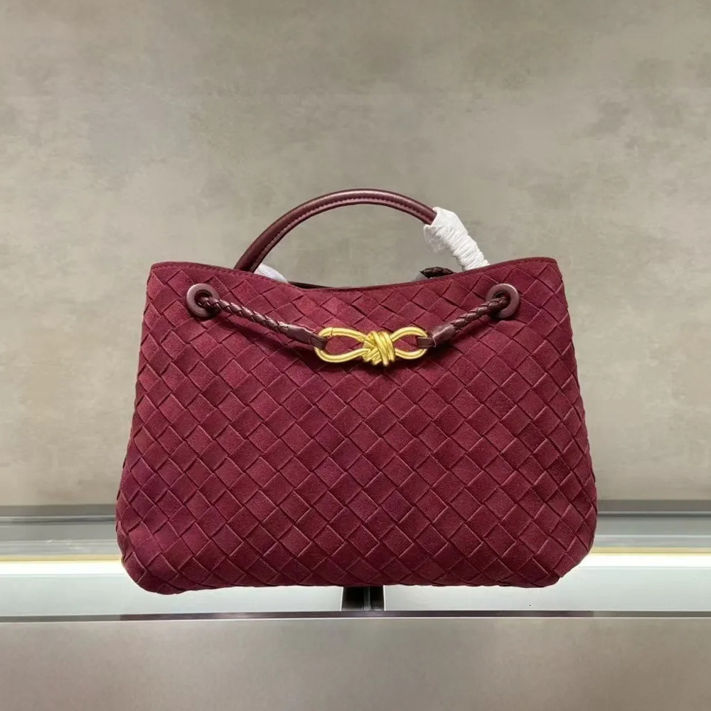 Andiamo Parachute Suede Weave Designer Tote Handle Intrecciato Cow Women Purses Handbag Famous Evening Bag