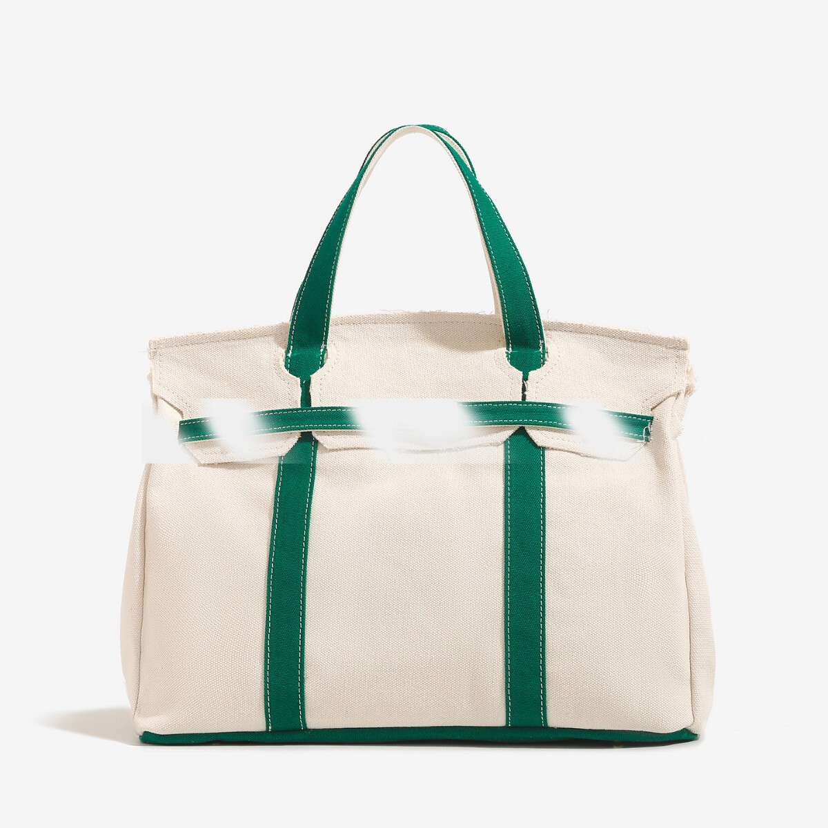 Women's Canvas Bag 2025 New Designer Color blocked Handbag Large Capacity Commuter Multifunctional Bag