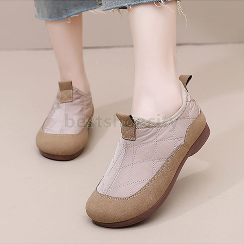 Winter designer boots woman Fashion snow boots Fluffy Lining Soft Sole Shoes Ladies slip-on Warm Comfortable wool blend cotton booties Size 35-42
