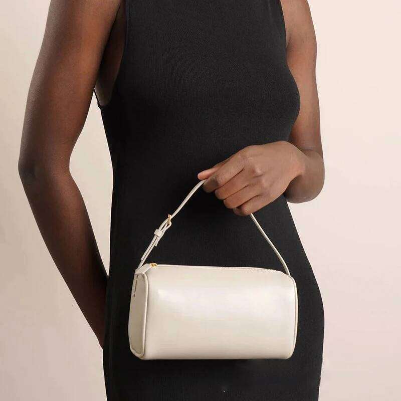 LIANYI Simple Retro Solid Color Genuine Leather Pen Holder Mini Handbag Fashion Item Temperament Shoulder Underarm Bag