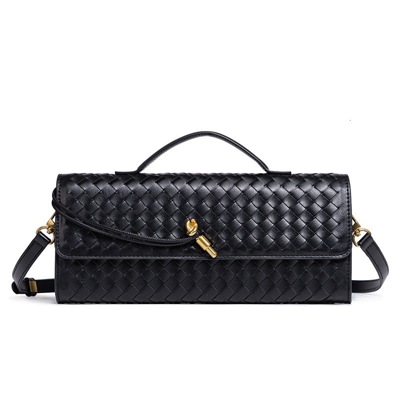 Horizontal Woven Organ Bag Cross-border Trend Handheld Cross-border Luxury Bag Designer Free Shipping Bag New Soft Leather Baguette Women's Bag