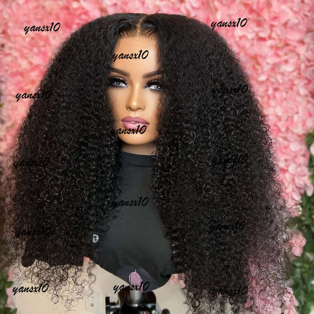 200density Brazilian Kinky HD Frontal Human Hair Deep Curly 13x4 Transparent Lace Front Wigs 30Inch Glueless Synthetic Closure Wig