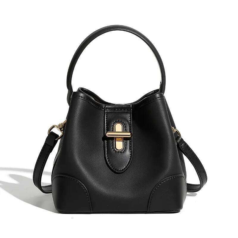2025 New Super Popular Crossbody Genuine Leather Women's Bag, Light , Niche High-End Feeling, Capsule Bucket Bag