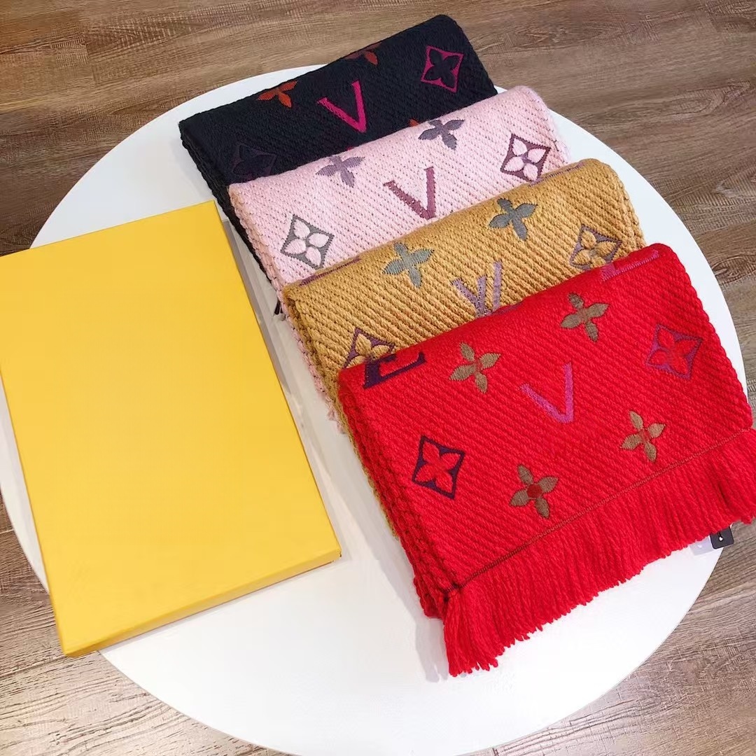 Luxury Brand Scarf Designer Scarf Women's Luxury Scarf Cashmere Wool Shawl High-end Brand Fashion Versatile Scarf Set High Quality