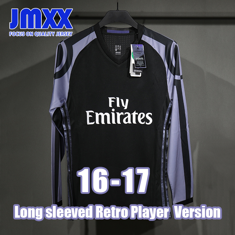 JMXX 16 17 Retro Player Version Reales Madrides Soccer Jerseys Third Pre Match Training Mens Uniform Jersey Football Man Shirt
