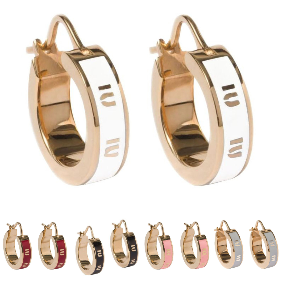 gold earrings jewelry woman designer earrings for woman 18k gold hollow circle letters fashion geometry luxury hoop earrings brand big stud earring luxe bijoux gift