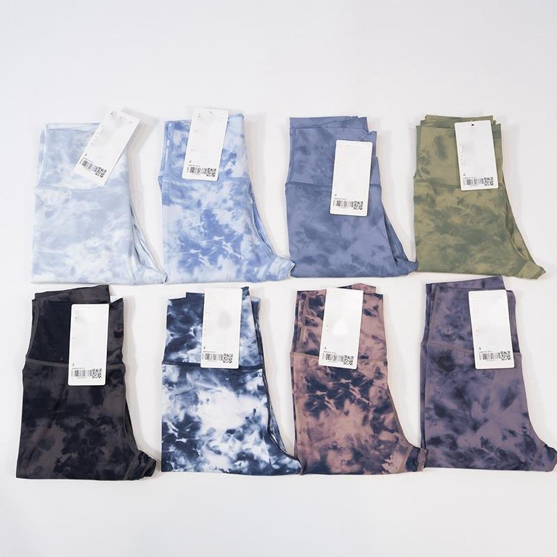 Tie Dyed Yoga Pants Printed Sports Peach Hip Fitness Gym Leggings Hip Lift High Waist Fitness Women's Tights