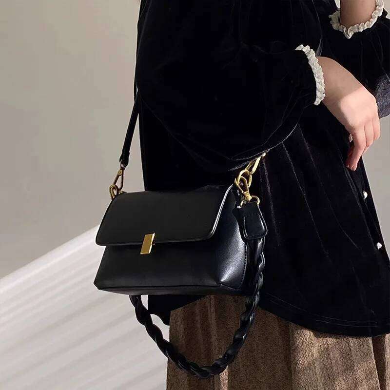 2025 New Women's Retro Underarm Single Shoulder Cross Small Bag, Horizontal Square Style