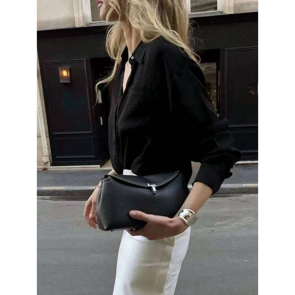 2025 New Large Capaci Leather Flip Cover Handbag T Lo Bule Tote Commuter Single Oulder Armpit Crossbody Bag